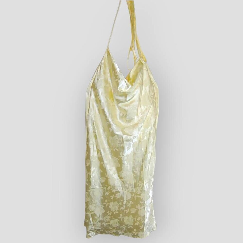 Slip Midi Dress in Pale Yellow